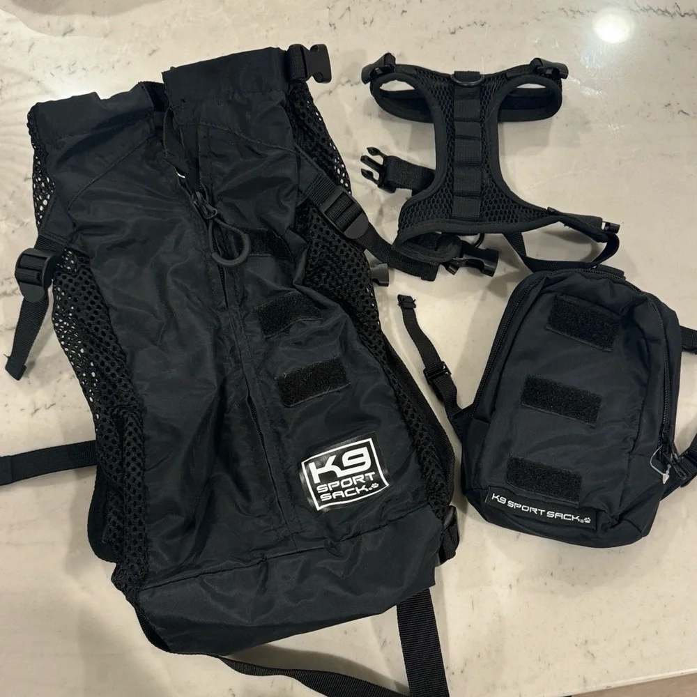 Black K9 Sport Sack Walk On Backpack Set
